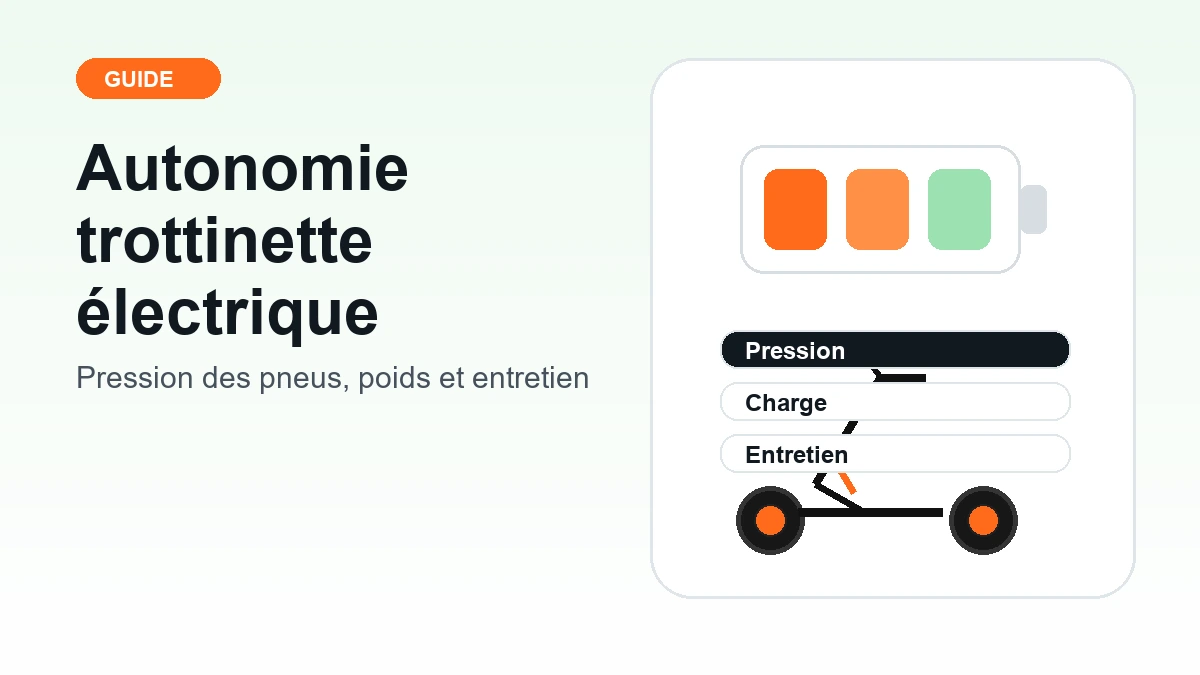Autonomie de trottinette électrique influencée par la pression des pneus et l’entretien