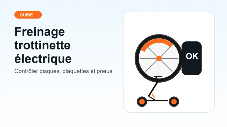 Contrôle du freinage de trottinette électrique avec disque plaquettes et pneus