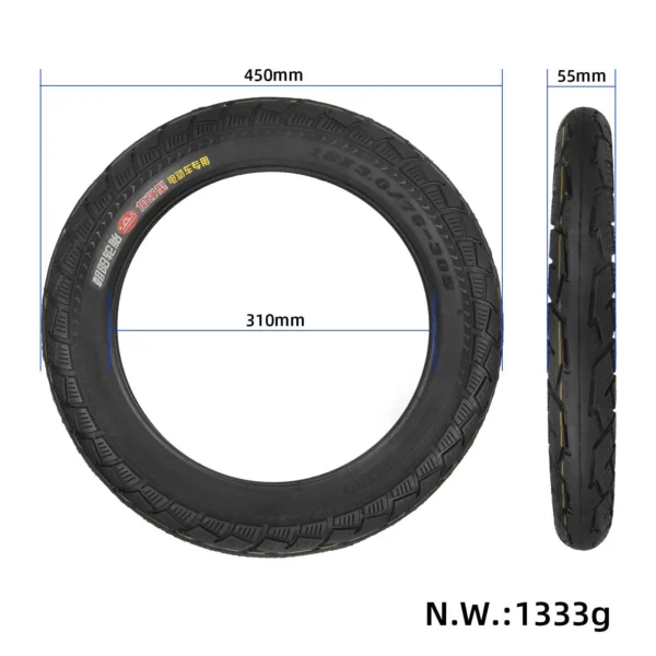 iScooter U3 klappbar-E-Bike 16x3 Pneu Chaoyang - dimensions Dimensions iScooter U3 klappbar-E-Bike 16x3 Pneu Chaoyang pour trottinette électrique