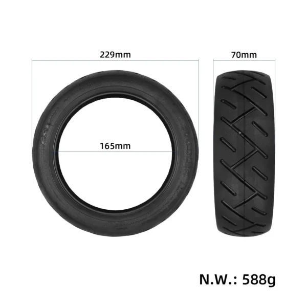 Dimensions Xiaomi 4 PRO Gen1 10x2.5 Pneu tubeless CST pour trottinette électrique