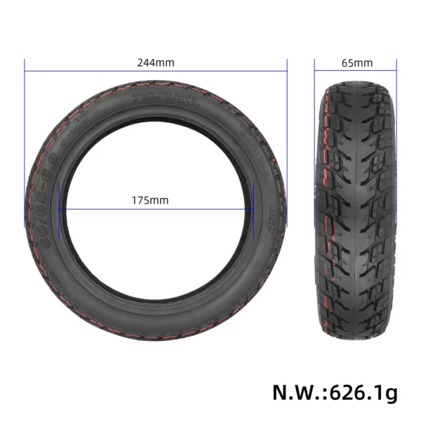 Dimensions Ninebot MAX G2D 60/65-6.9 Pneu tubeless ULIP pour trottinette électrique