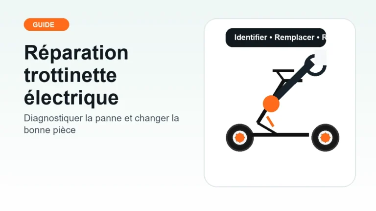Réparation de trottinette électrique avec contrôle du pneu, de la roue et des pièces d’usure