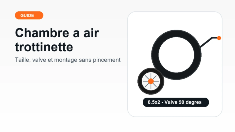 Chambre a air de trottinette electrique avec valve coudee et taille 8.5x2